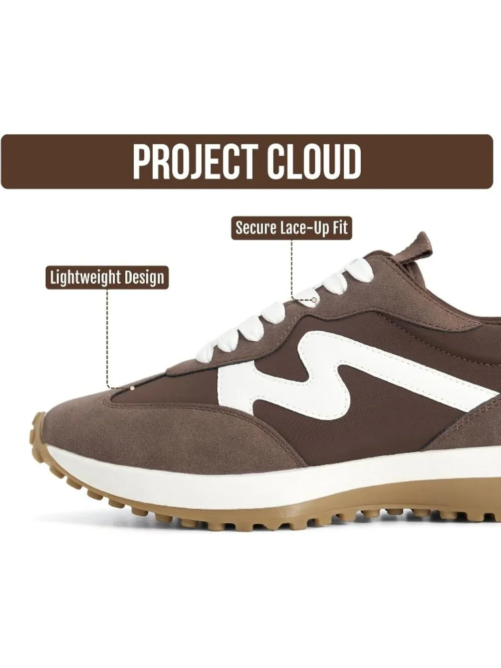 Women's Chocolate Lightweight Non Slip Mesh Breathable Casual Canvas Sneakers